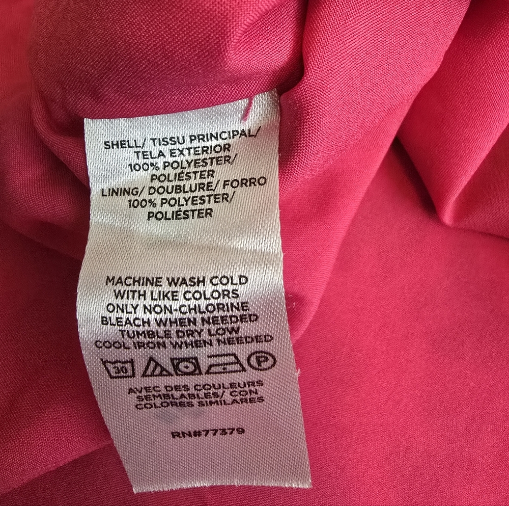 Ann Taylor Patterned Red and Pink Midi Dress - Picture 11 of 11